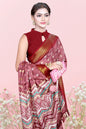 Hightex Color Block, Geometric Print Daily Wear Silk Blend, Jacquard Saree